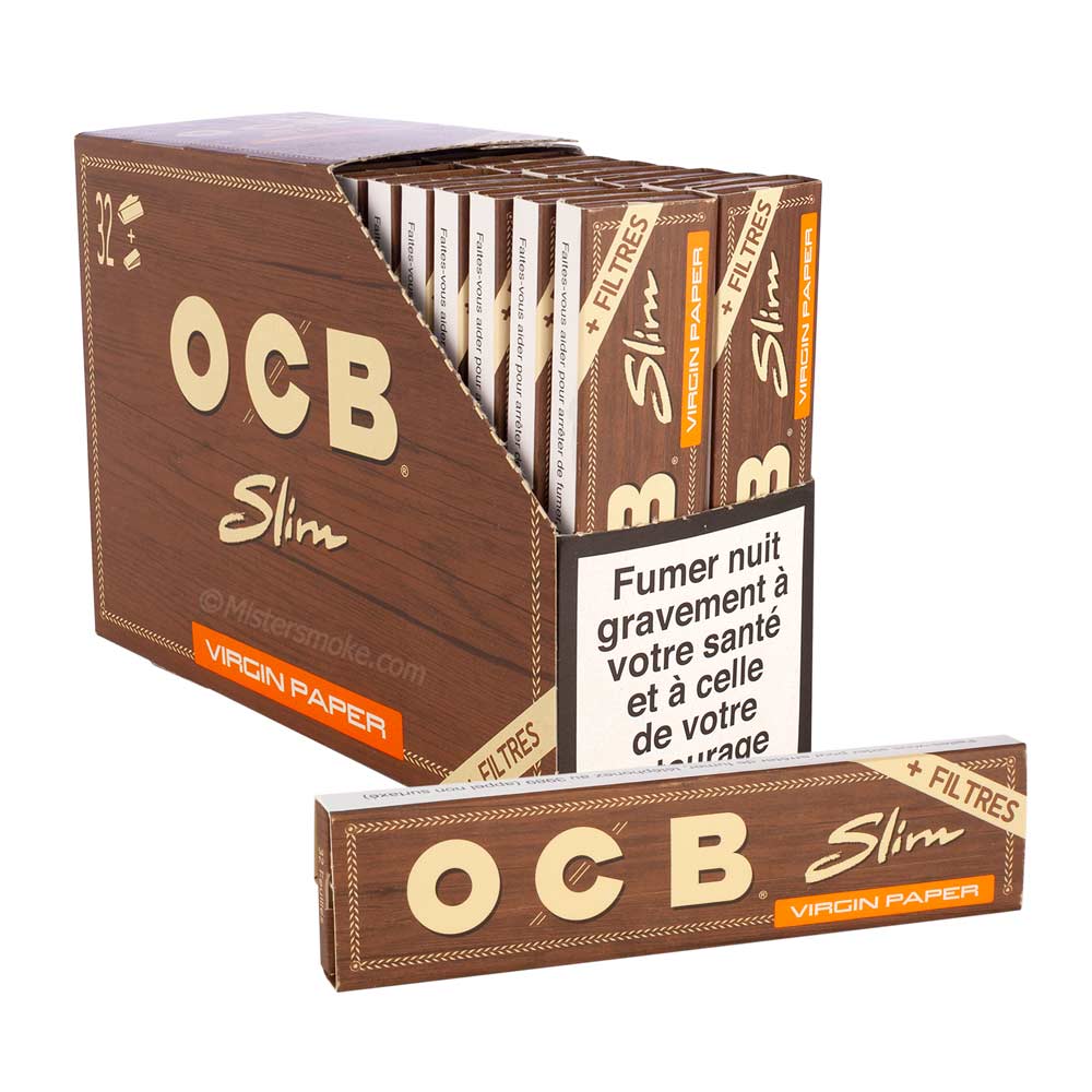 Papier OCB slim BIO Virgin (x10) - 32 feuilles à rouler - SmokingBox