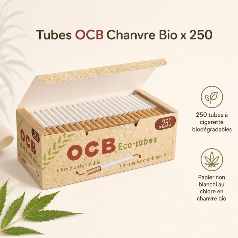 AAA - Tubes OCB Chanvre Bio x 250 - image-1