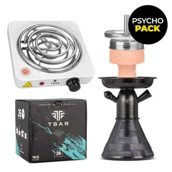 psychopack h2 mini - pack chicha pas cher avec charbon et plaque allume charbon.