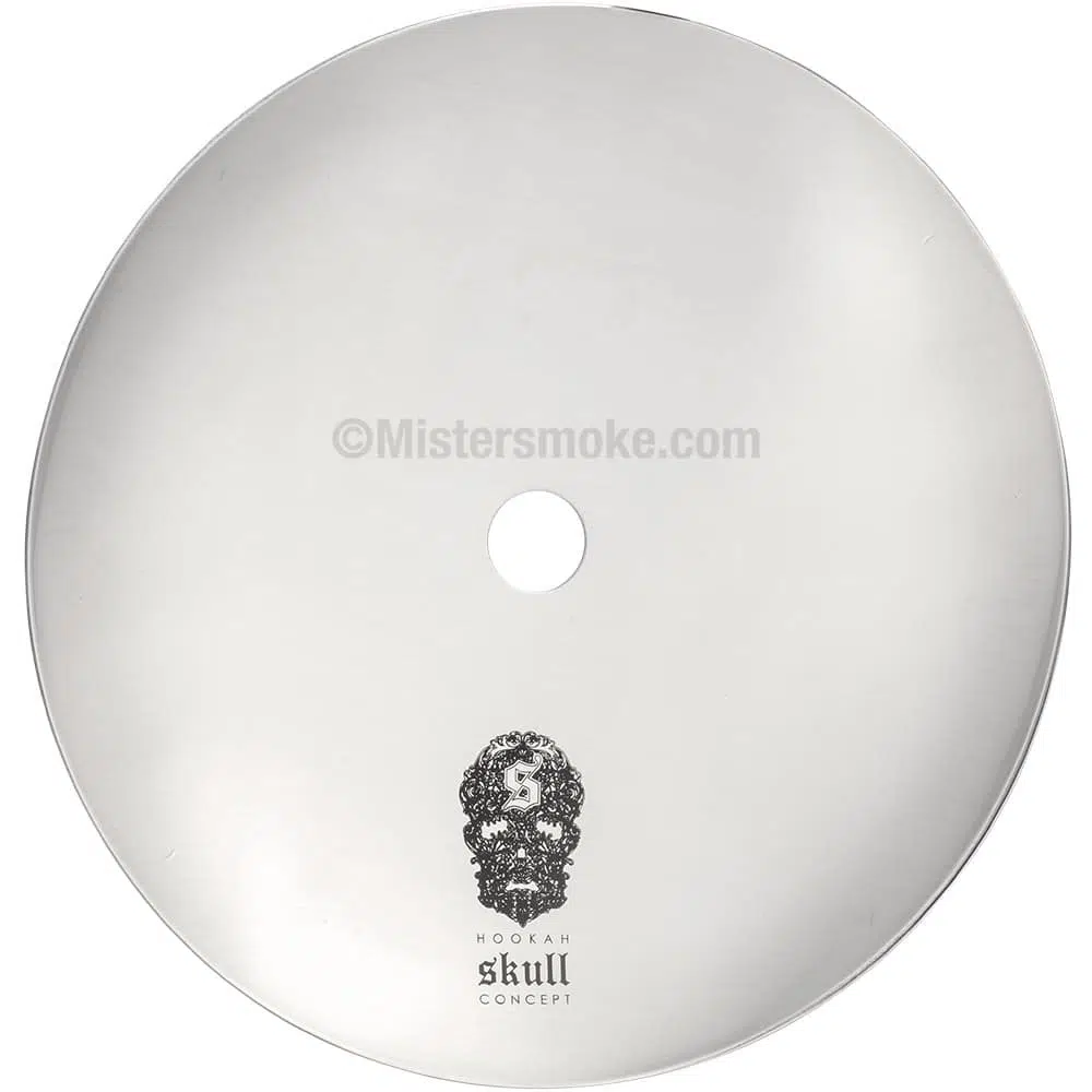 assiette/coupelle en acier inoxydable pour chicha Hookah Skull