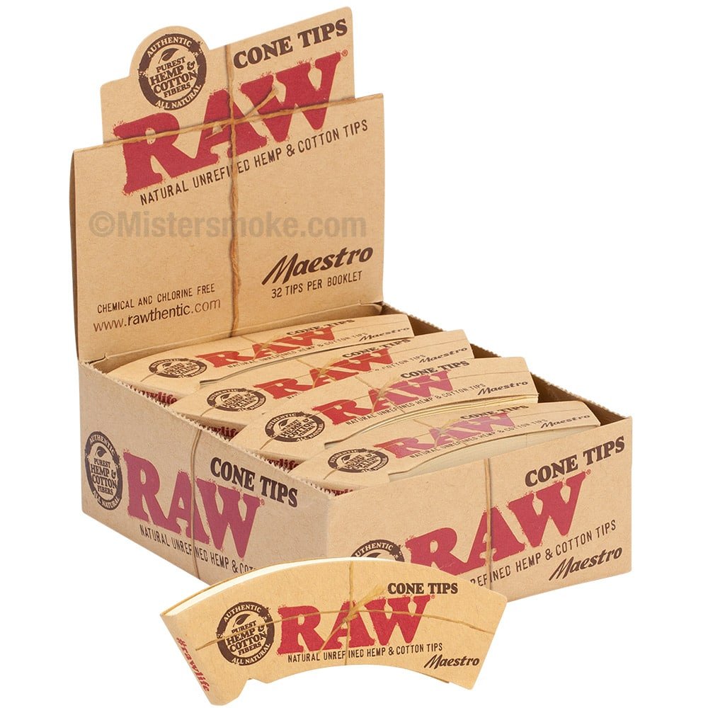 Box of 24 RAW Maestro Tip Books, Cardboard Filters