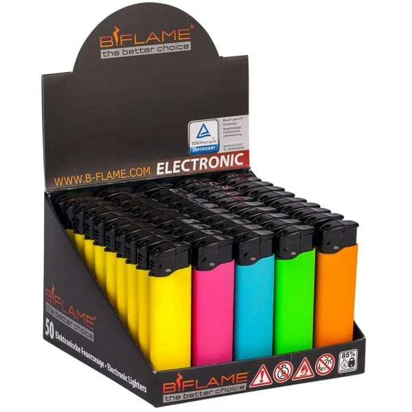 set of coloured electronic lighters