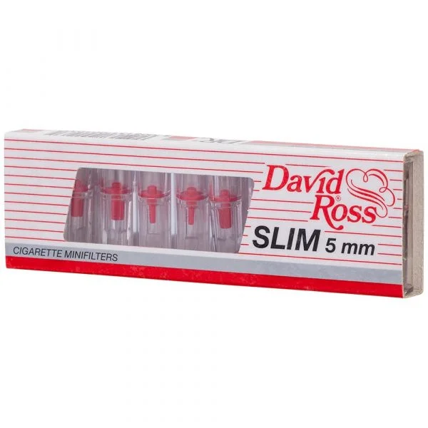 Schachtel mit 24 Packungen mit 10 David Ross Slim-FilternSchachtel mit 24 Packungen mit 10 David Ross Slim-Filtern
