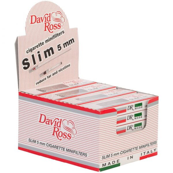 Boite de 24 paquets de 10 filtres slim David Ross