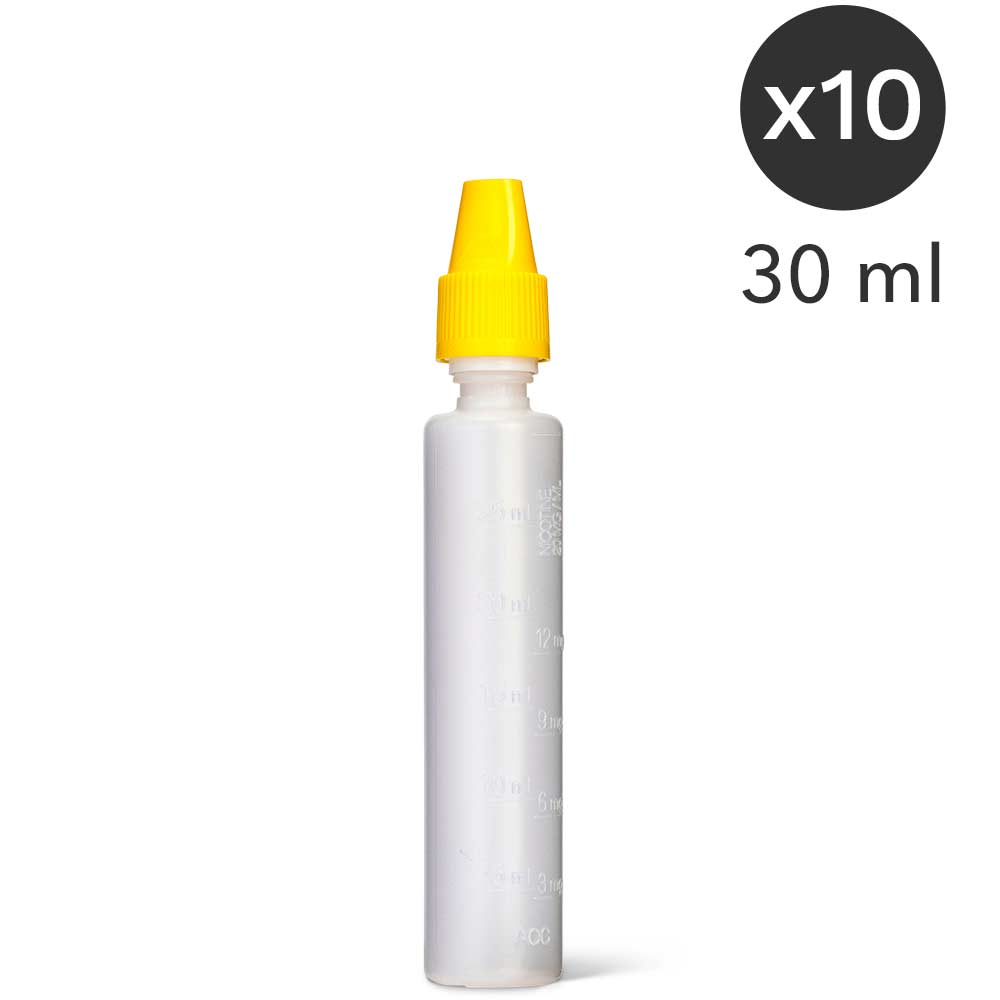 Lot de 20 Flacons plastiques de 10 ml pour préparation DIY E-liquides
