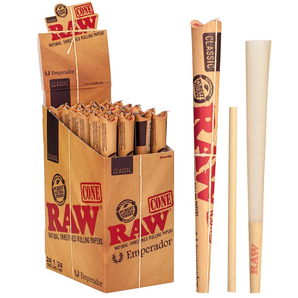 Cônes RAW organic 18 cm Cônes pré roulés xxl Mistersmoke