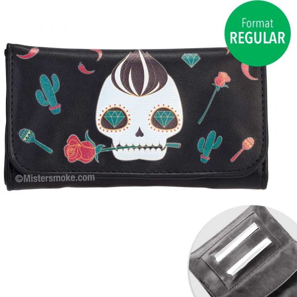 Tobacco Pouch regular Hornet - Black calaveras flower