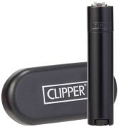 Metall-Clipper mit Etui - Schwarz-matt