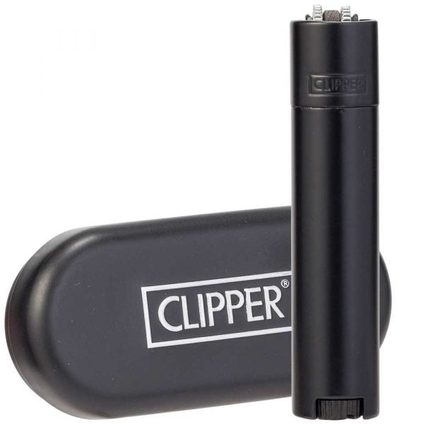 Clipper métal avec étui - Black mat