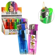 briquet pas cher transparent en lot - allumage piezo electrique