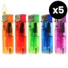 briquet électronique colorés en plastique transparant - flamme classique -