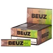 Boîte de 50 carnets BEUZ Slim Brown, feuilles à rouler marron non blanchies, format slim, pour fumeurs écoresponsables.