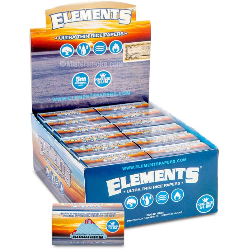 Elements rolls - boite de 24 rouleaux de papier à rouler format king size 5 mètres.