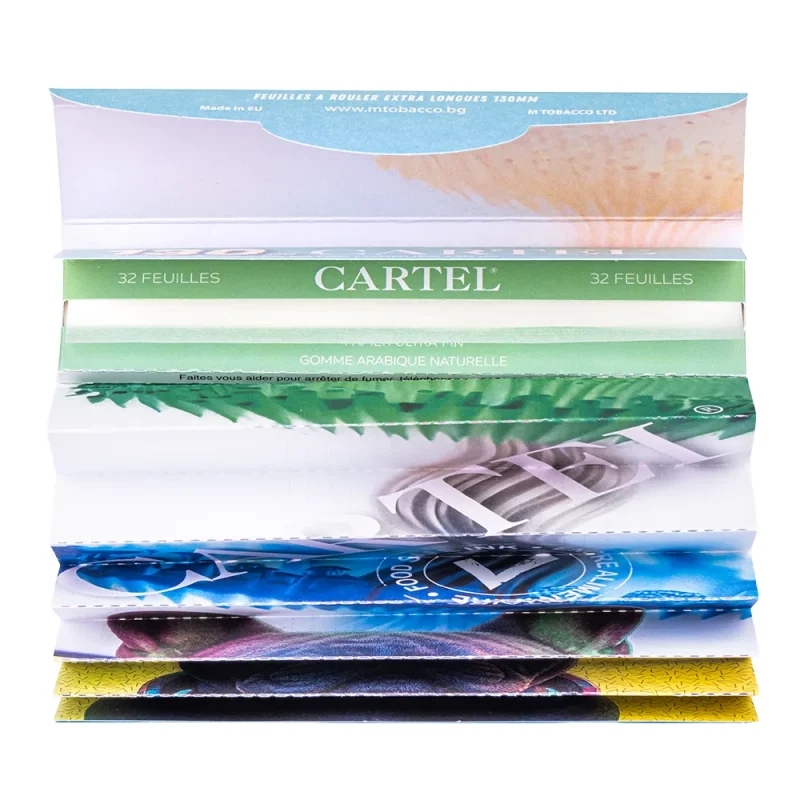 Carnet CARTEL slim long + filtres tips - détails intérieur du carnet