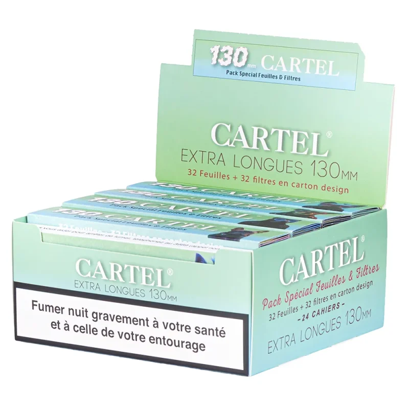 CARTEL Extra longues + filtres - boite de 24 carnets