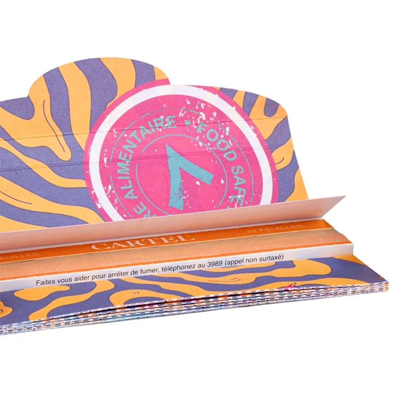 détails du carnet de feuilles à rouler extra long slim non blanchies CARTEL