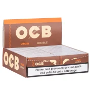 OCB Virgin Double Regular - Boite de 50 carnets de papier à rouler marron non blanchi au meilleur prix