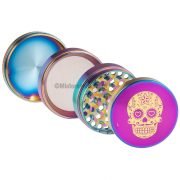 Pollinator Grinder gold skull rainbow