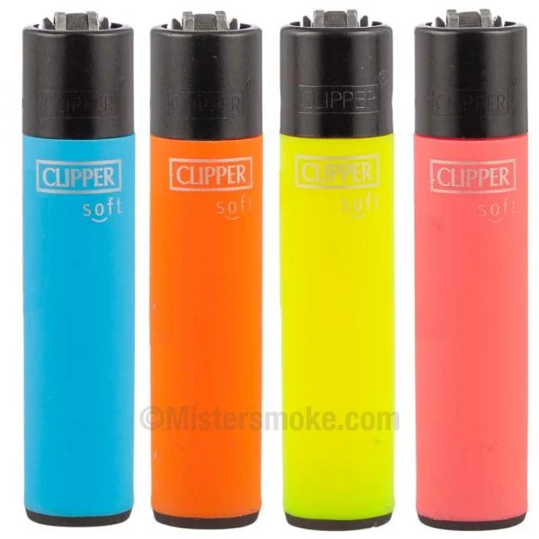 4er-Set Clipper Soft-Touch-Feuerzeuge