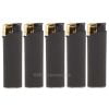 Briquet électronique rechargeable gaz - Lot de 5 briquets noir et or