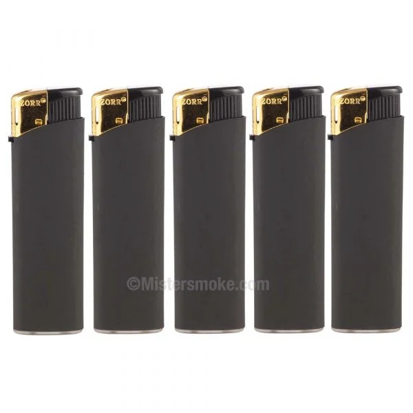 set of 5 zorr lighters black/gold