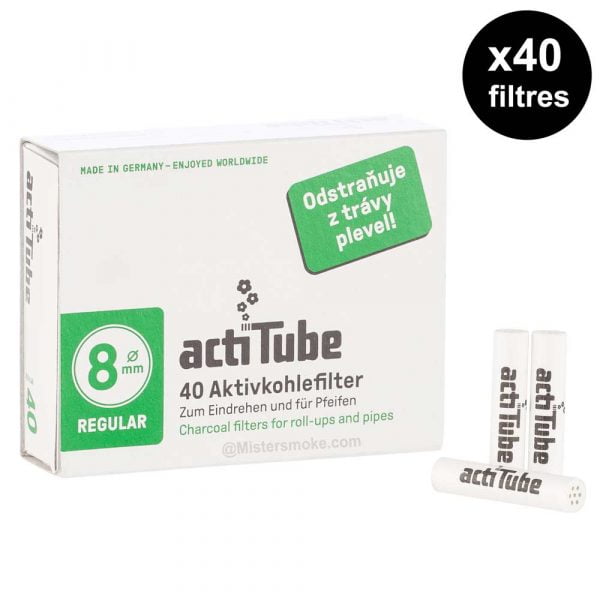 boite de 40 filtres acti tubes 8 mm