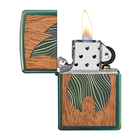 zippo woodchuck - briquet zippo en bois et laiton, édition limitée.