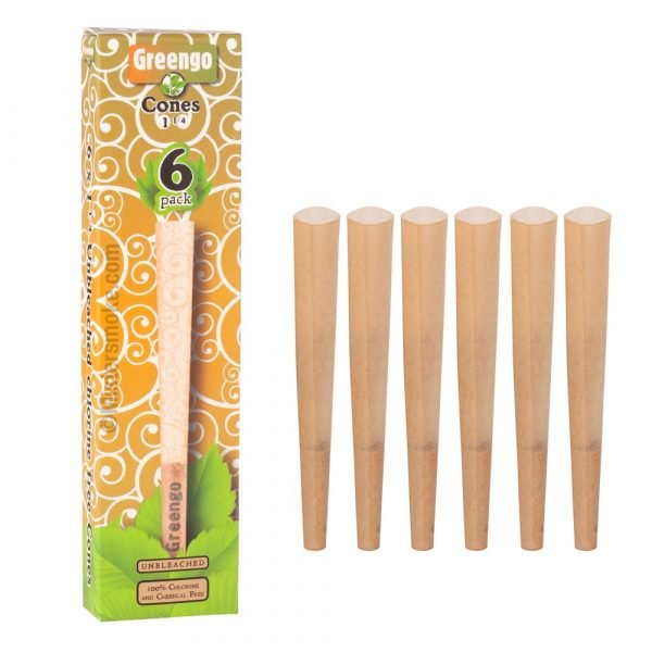 set of 6 greengo pre-rolled cones 1 1/4