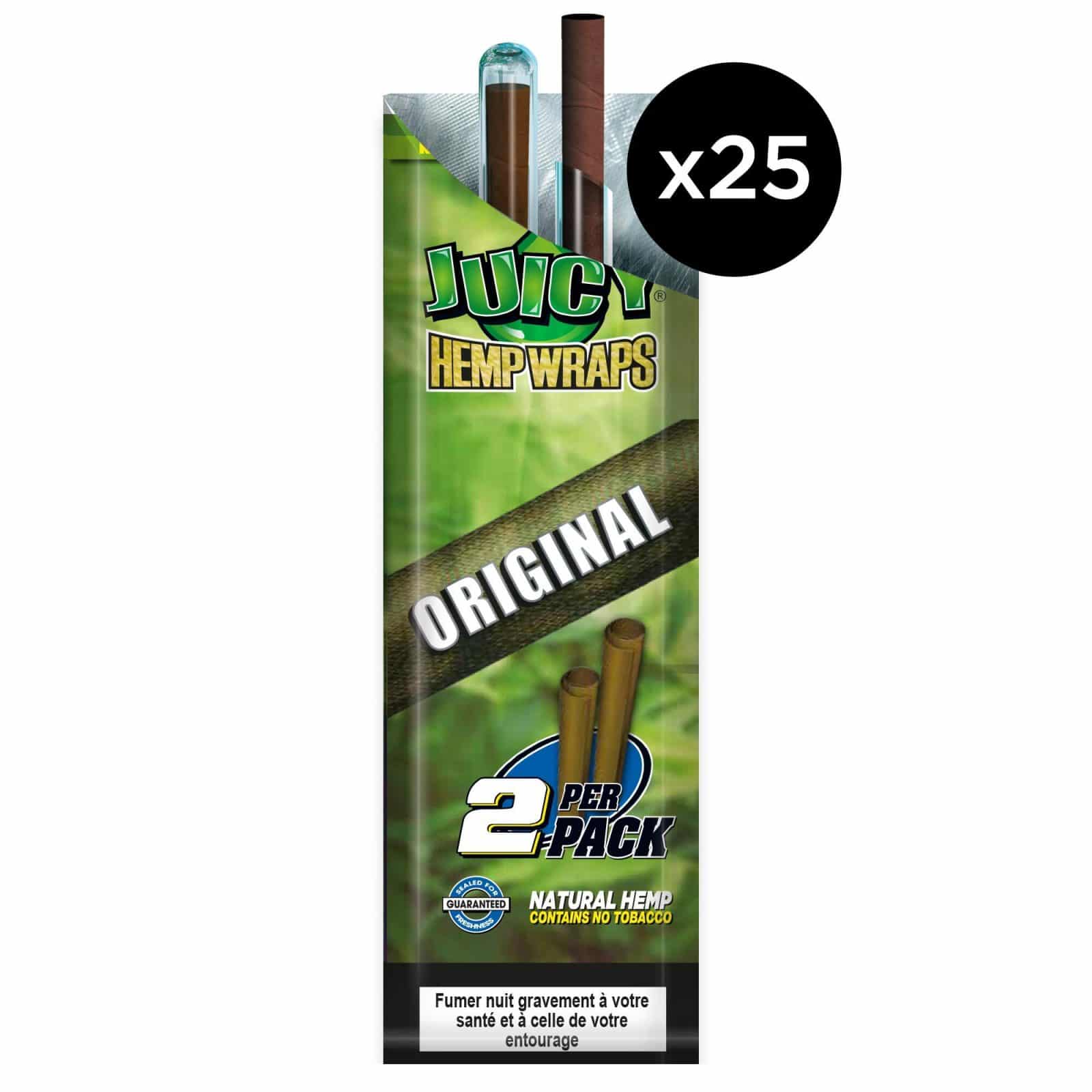 Blunt Juicy Hemp Wraps Original - Boite de 25 sachets - Mistersmoke