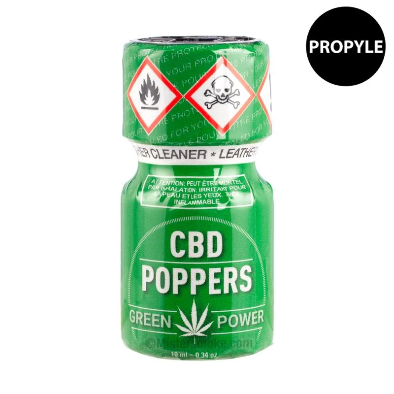Poppers CBD Green Power 10ml - Flacon vert au parfum de chanvre nitrite d'amyle