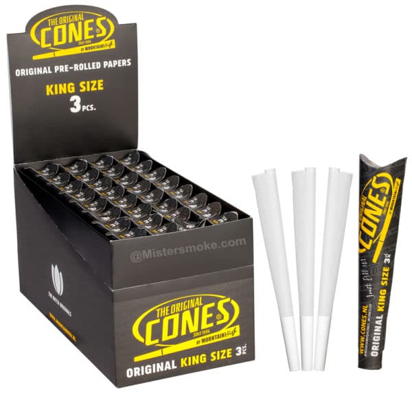 Packung mit 32 Etuis mit je 3 vorgerollten King Size Cones