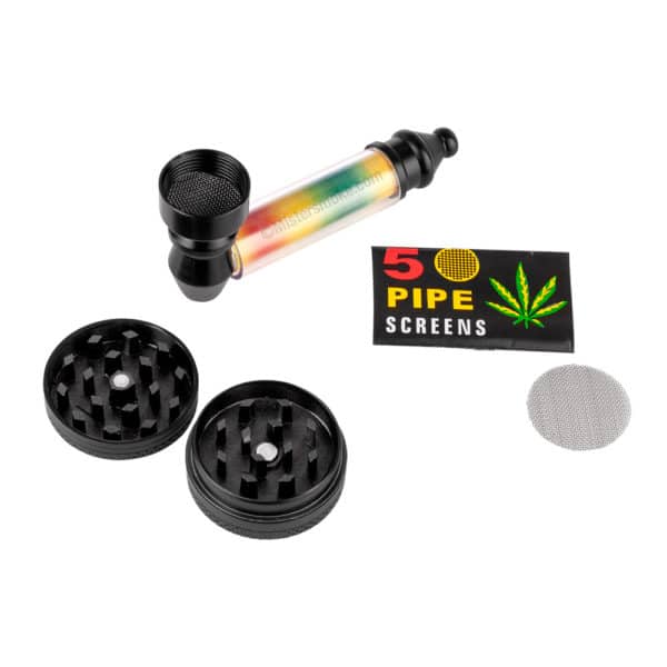 metal pipe and grinder set