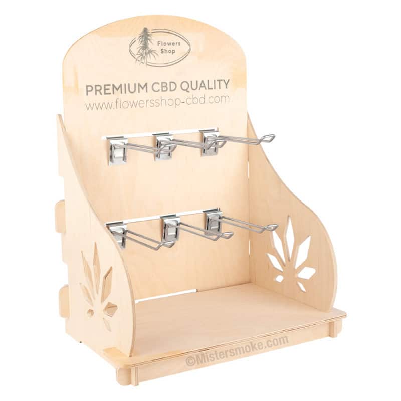 présentoir en bois pour cbd