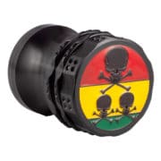 grinder metal triple skull rasta