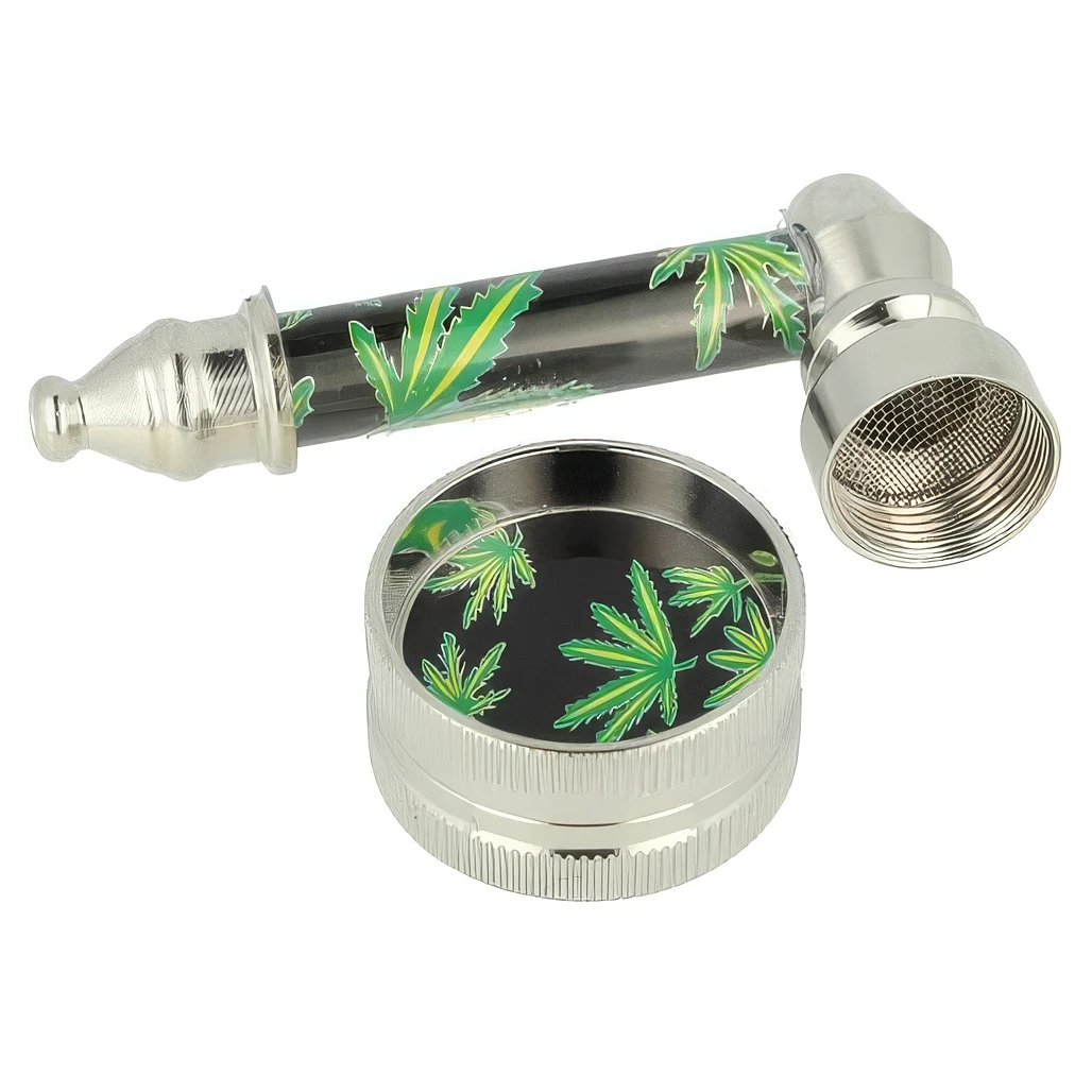 pipe en métal pour fumeur de beuh et mini grinder