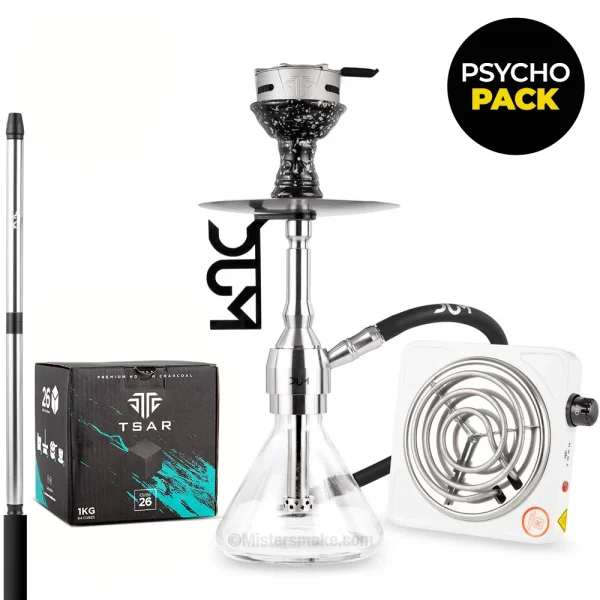 psychopack eco dum minevo SS16 - pack chicha complet avec charbon et allume charbon électrique.