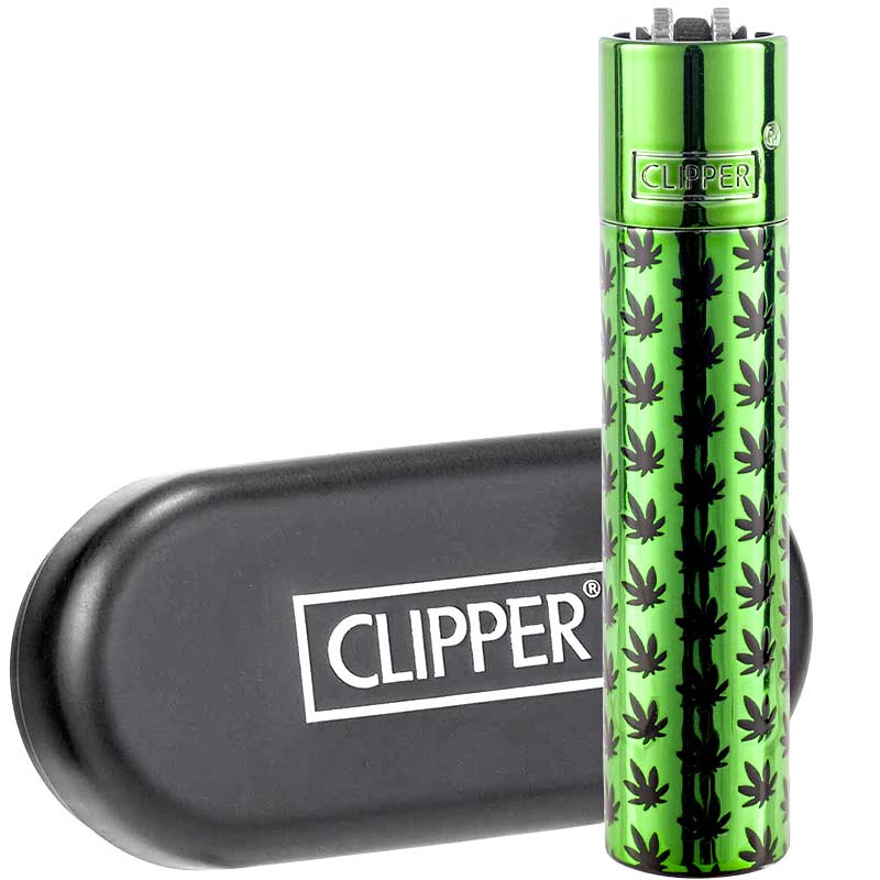 Briquet Clipper métal WEED - Livré avec étui