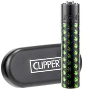 metal clipper lighter with case