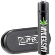 metal clipper lighter with case