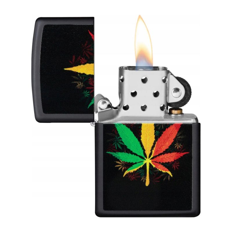 Zippo Rasta Cannabis - briquet essence original