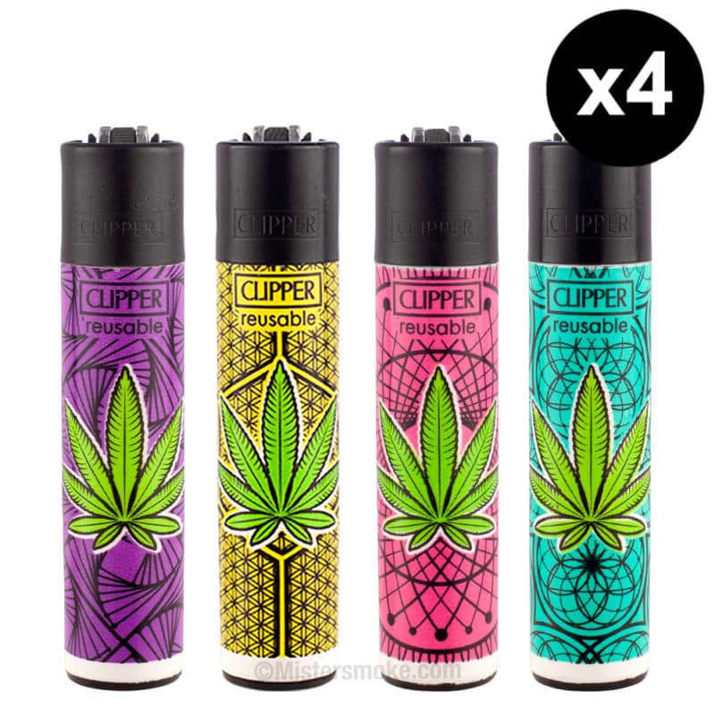 Pierre A Briquet Lot De 4 Briquets Clipper Classic Rechargeables Design Reggae Rasta 1 Cadeau