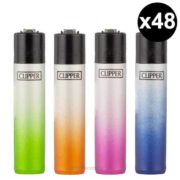 pack économique 48 clipper briquet metallic fluo gradient