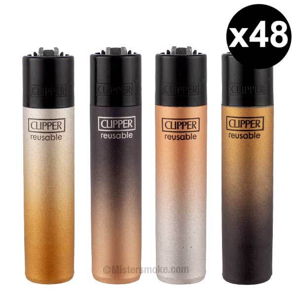 box of 48 clipper lighters model gradient premium