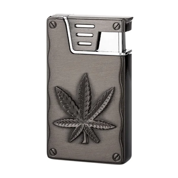 briquet eurojet gun leaf - Briquet au design stylé - Rechargeable au gaz