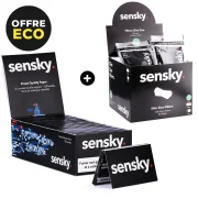 Pack fumeur économique - Boite de 24 carnets de papier à rouler court + boite de 30 sachets de filtres cigarettes Sensky