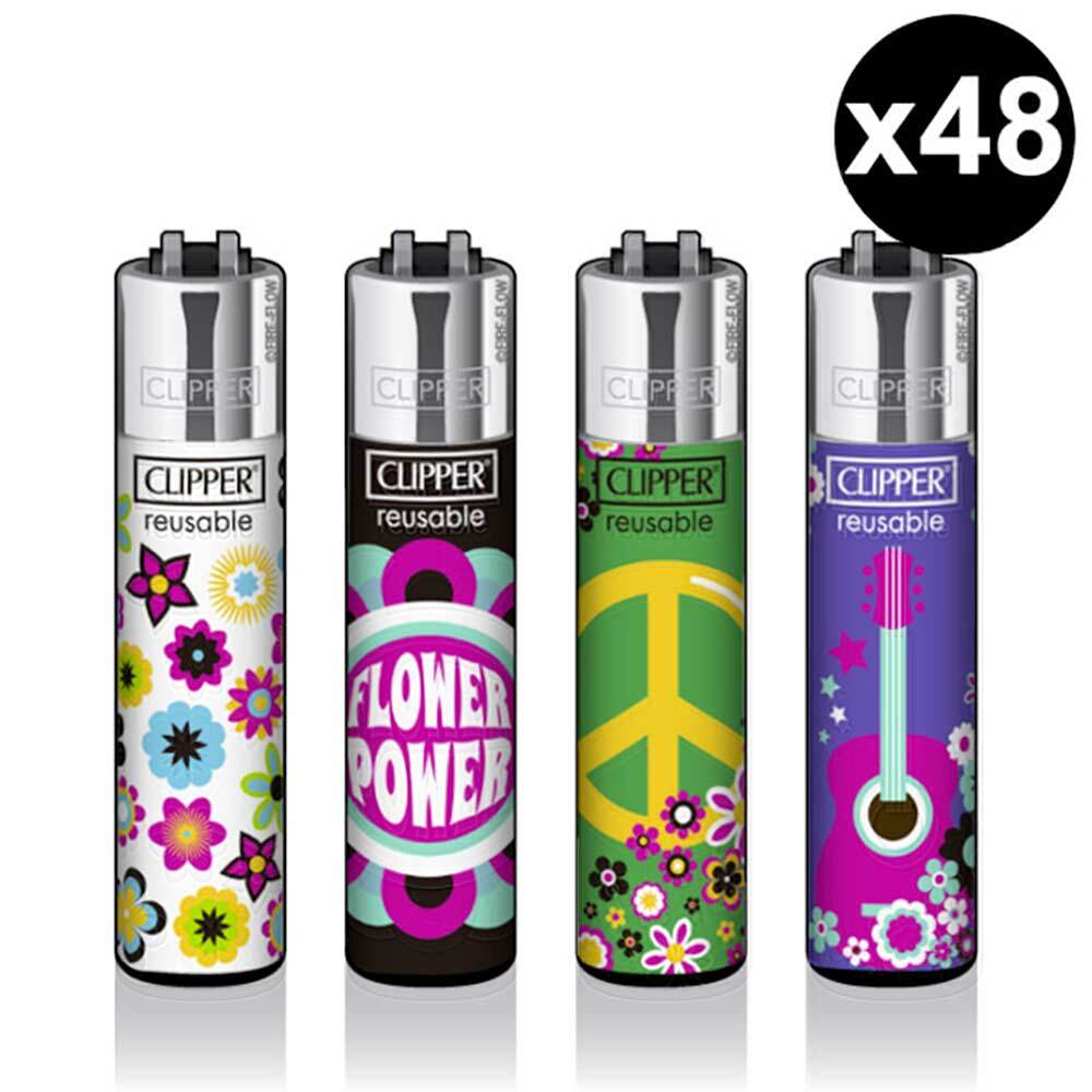 Briquet CLIPPER design matte tricolores – boite de 48 pièces – La Ferme du  CBD Français