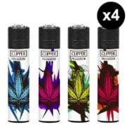 briquet clipper artistic leaves