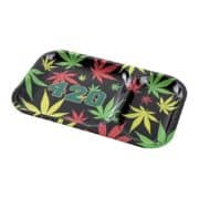 mini plateau à rouler original feuilles cannabis colorées
