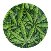 metal ashtray leaves #33 green