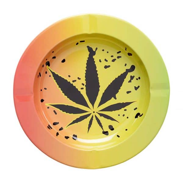 atomic black leaf ashtray